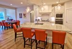 Chef-Inspired Kitchen w Stainless Steel Appliances, Granite Counters, Gas Range, Microwave, Dishwasher & Disposal